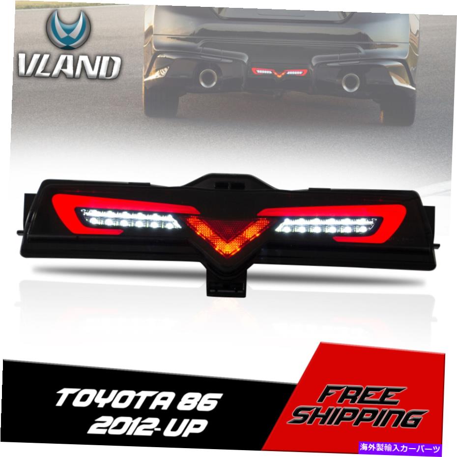 USテールライト スモークレンズLED 2017-2020トヨタ86リアバンパーリフレクターランプ Smoked Lens LED Taillight for 2017-2020 Toyota 86 Rear Bumper Reflector Lamp【並行輸入品】