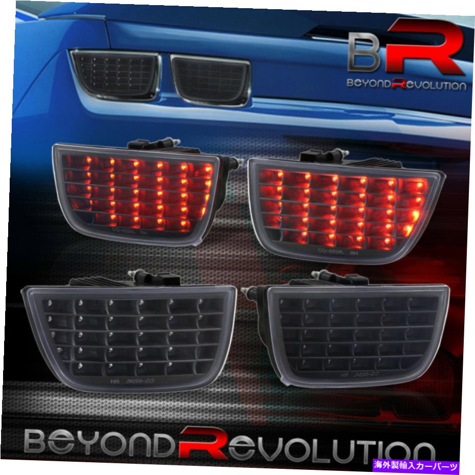 USテールライト 2010-2013 Camaroの交換のランニングLEDブレーキテールライトシグナルランプBLK For 2010-2013 Camaro Replacement Running LED Brake Tail Lights Signal Lamps Blk【並行輸入品】