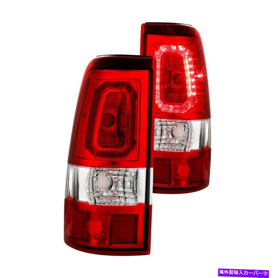 USテールライト シボレーSilverado 1500 Classic 07 Anzo Chrome / Red PlankスタイルLEDテールライト For Chevy Silverado 1500 Classic 07 Anzo Chrome/Red Plank Style LED Tail Lights【並行輸入品】