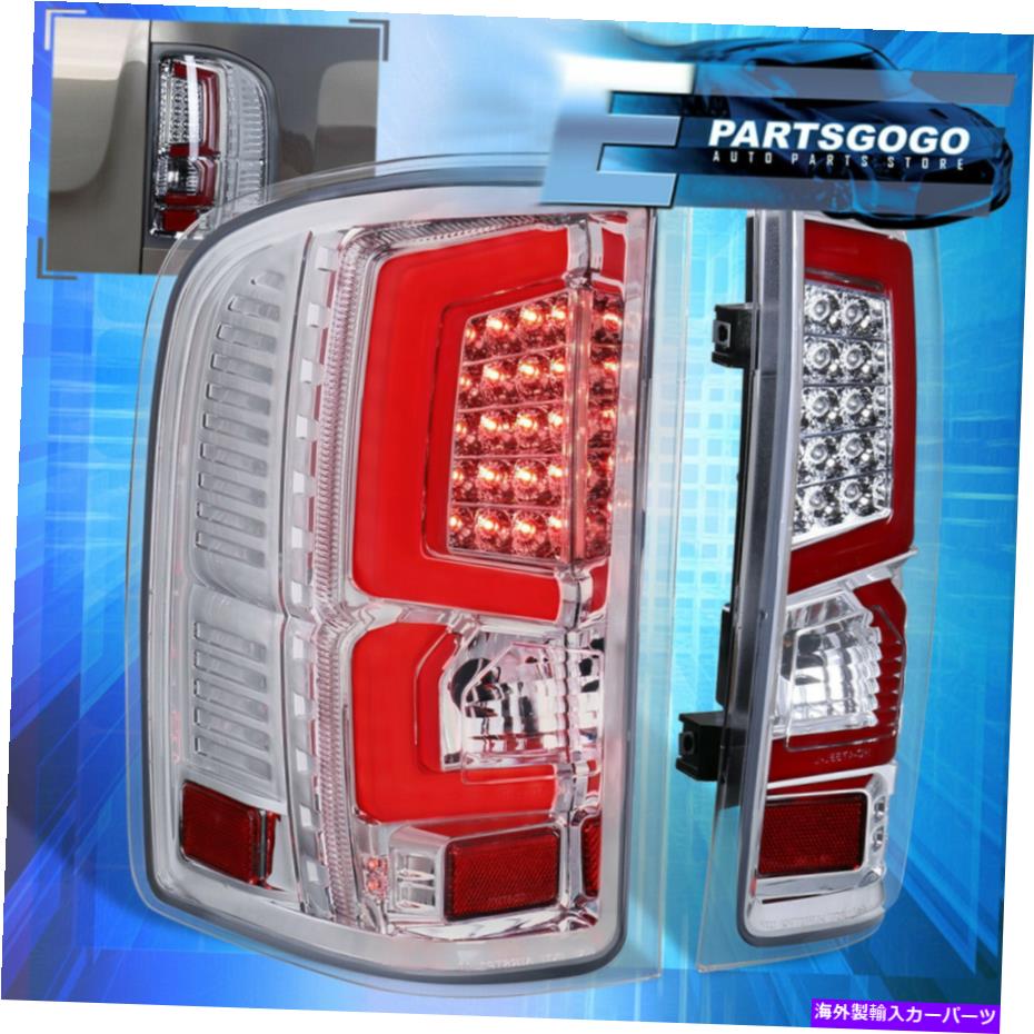 USテールライト 07-13シボリーSilverado 1500 2500HD 3500HD LED赤チューブテールライトランプクロム For 07-13 Chevy Silverado 1500 2500HD 3500HD LED Red Tube Tail Light Lamp Chrome【並行輸入品】