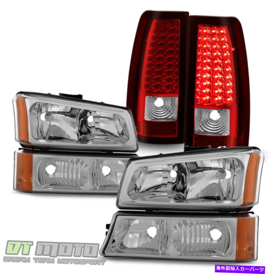 USテールライト 2003-2006 Chevy Silverado 1500 2500 3500 3500ヘッドライト+赤いLEDテールライトランプ 2003-2006 Chevy Silverado 1500 2500 3500 Headlights+Red LED Tail Lights Lamps【並行輸入品】｜Us Custom Parts Shop USDM
