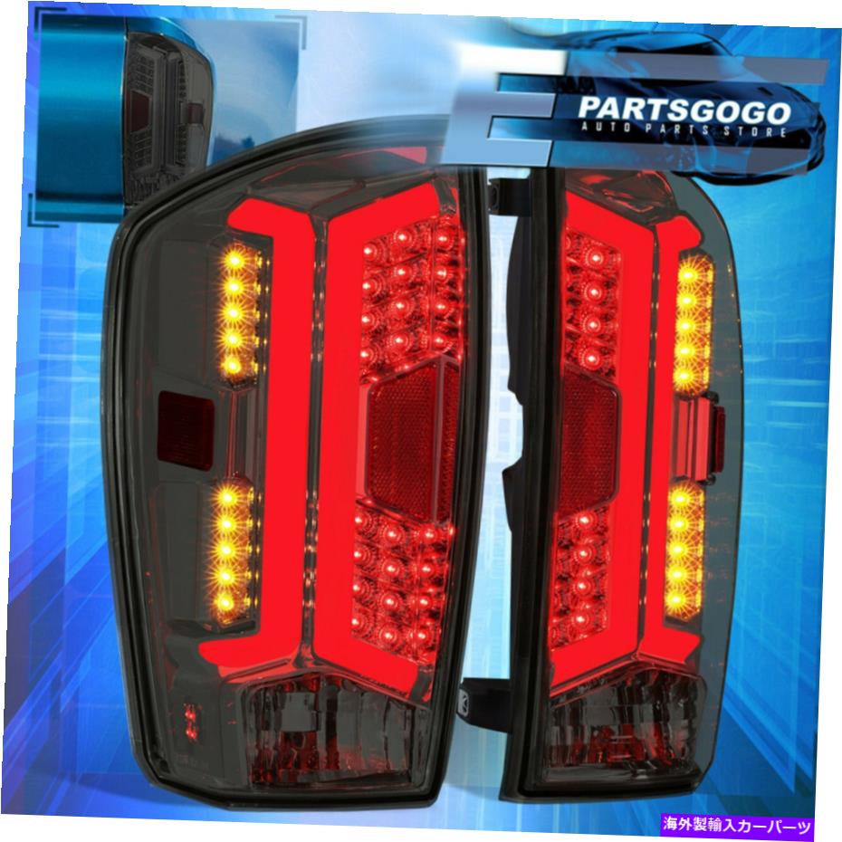 USテールライト トヨタタコマスモークレンズチューブネオンLEDテールライトブレーキランプペア For 16-21 Toyota Tacoma Smoke Lens Tube Neon LED Tail Lights Brake Lamps Pair【並行輸入品】