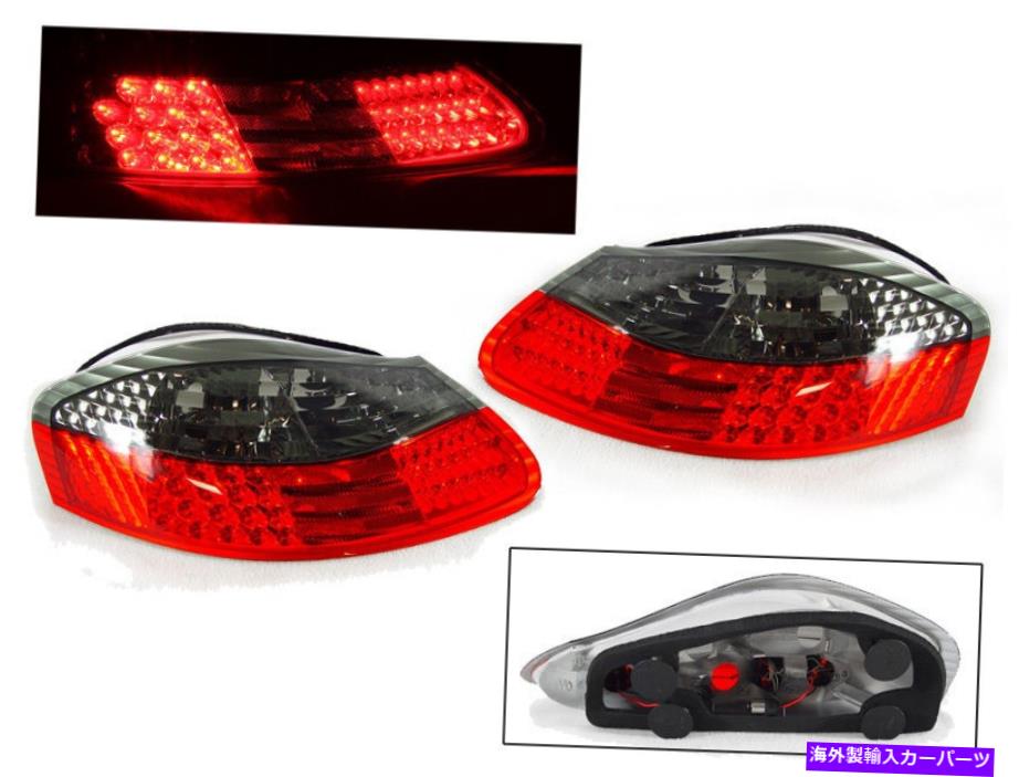 USテールライト 97-04 Porsche Boxster 986ロードスターのためのユーロの赤/煙のLEDテールライトランプのペア Euro Red / Smoke LED Tail Light Lamp Pair For 97-04 Porsche Boxster 986 Roadster【並行輸入品】