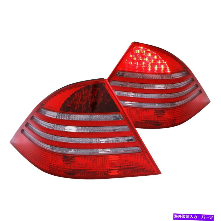 USテールライト Mercedes-Benz S55 AMG 2001-2005 Anzo Chrome Red / Smoke LEDテールライト For Mercedes-Benz S55 AMG 2001-2005 Anzo Chrome Red/Smoke LED Tail Lights【並行輸入品】