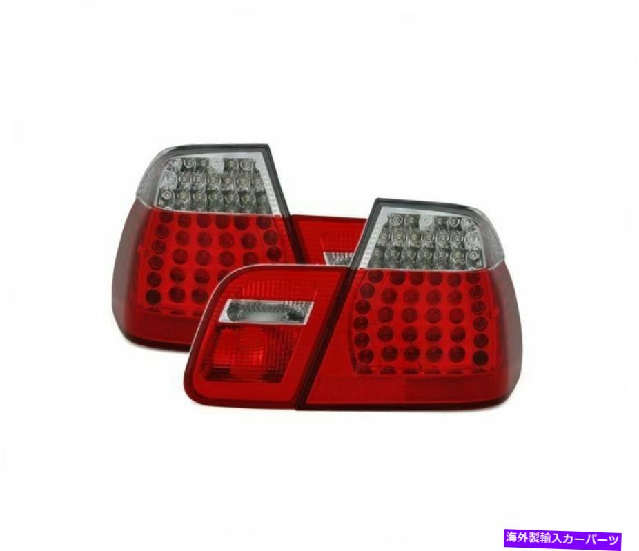 USテールライト BMW 3シリーズE46 1998-2000 2001 Saloon VT300赤ホワイト Set Rear Light LED for BMW 3 Series E46 1998-2000 2001 Saloon VT300 Red White【並行輸入品】