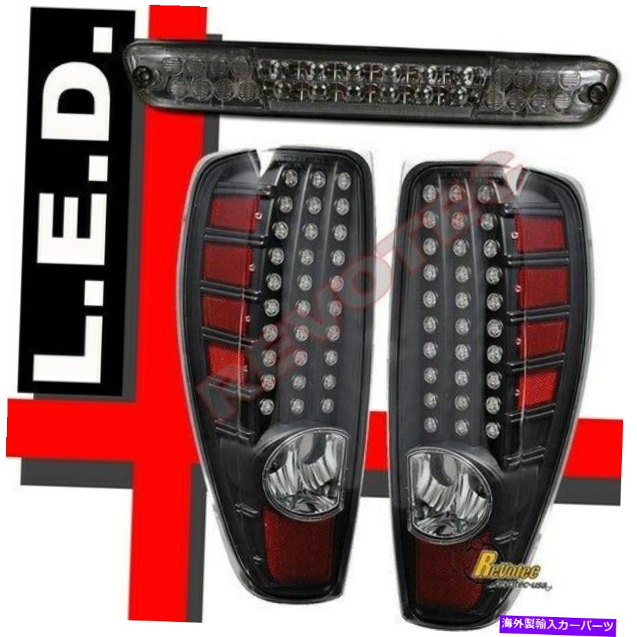 USテールライト 04-12 Chevy Colorado GMCキャニオンブラックLEDテールライト+スモーク3RDブレーキライト 04-12 Chevy Colorado GMC Canyon Black LED Tail Lights + Smoke 3rd Brake Light【並行輸入品】