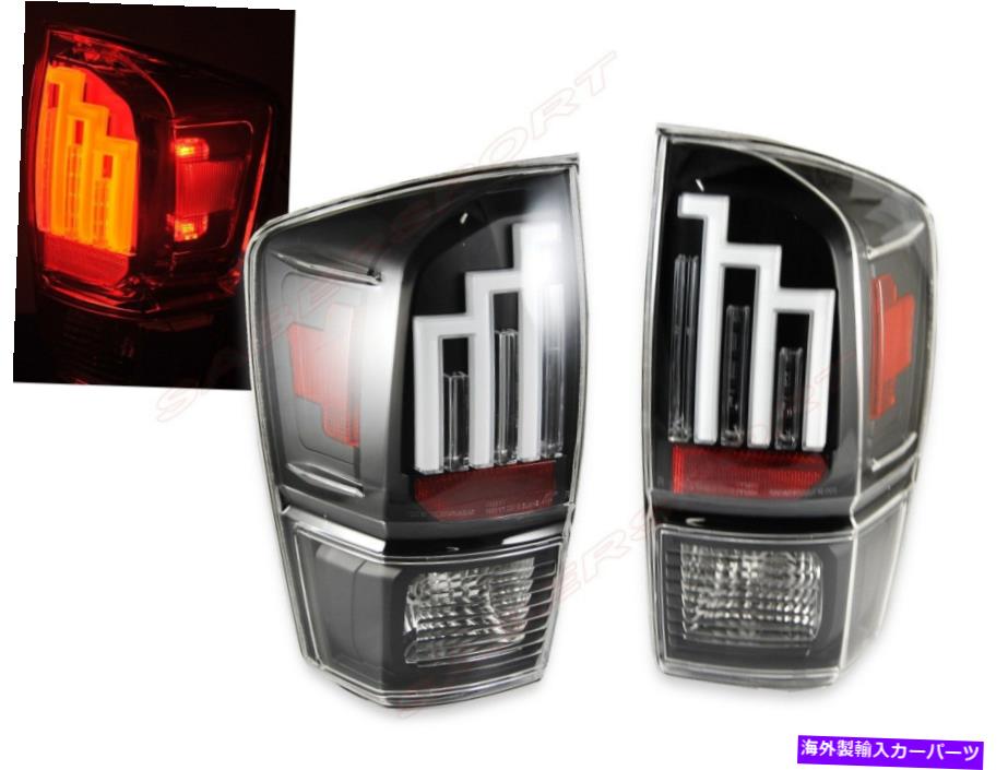 USテールライト 2016-2018トヨタタコマのためのペアブラックハウジングLEDテールライトのセット Set of Pair Black Housing LED Taillights for 2016-2018 Toyota Tacoma【並行輸入品】｜Us Custom Parts Shop USDM