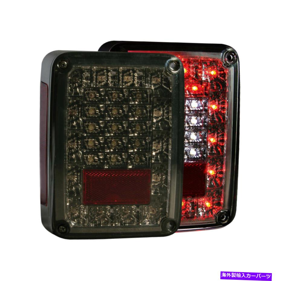 USテールライト Anzo 311203 2の煙レンズLEDテールライトの07-18ジープラングラーのペア Anzo 311203 Pair of 2 Smoke Lens LED Tail Lights for 07-18 Jeep Wrangler【並行輸入品】 51,148円
