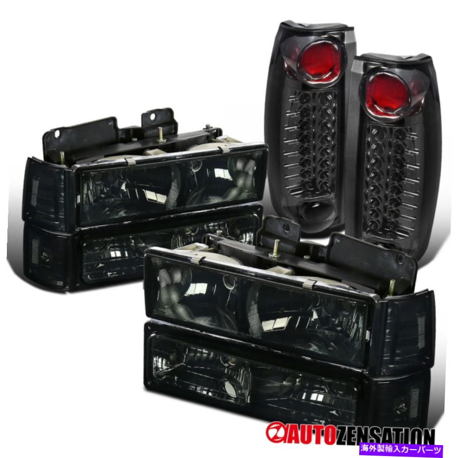 USテールライト 94-98 GMCシエラスモークレンズヘッドライト+バンパーコーナーランプ+ LEDテールライト For 94-98 GMC Sierra Smoke Lens Headlights+Bumper Corner Lamps+LED Tail Lights【並行輸入品】｜Us Custom Parts Shop USDM