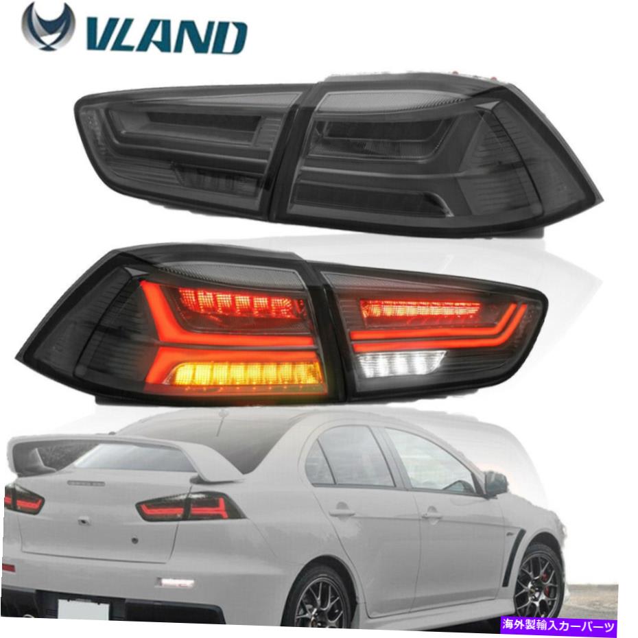 USテールライト 2008-2017三菱Lancer EvoのためのペアリアLH＆RHスモークLEDテールライト Pair Rear LH & RH Smoked LED Tail Lights For 2008-2017 Mitsubishi Lancer EVO【並行輸入品】｜Us Custom Parts Shop USDM