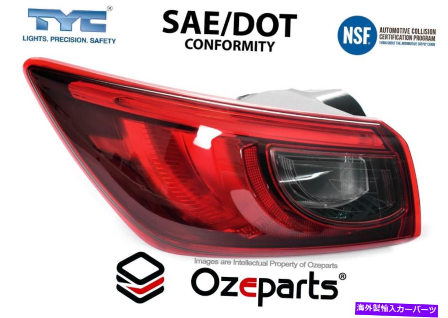 USテールライト Mazda CX-3 DKシリーズSUV 2015~2018のためのLH LHS左手の照明後部ランプLED LH LHS Left Hand Tail Light Rear Lamp LED For Mazda CX-3 DK Series SUV 2015~2018【並行輸入品】