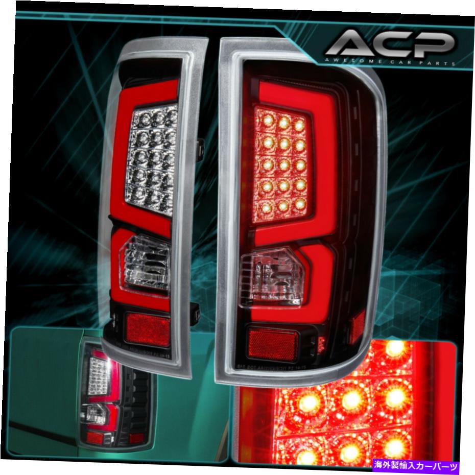 USテールライト ブラックハウジングクリアレンズレッドバーLEDテールライトランプ14 15 16 17 18シエラ Black Housing Clear Lens Red Bar LED Tail Lights Lamps For 14 15 16 17 18 Sierra【並行輸入品】