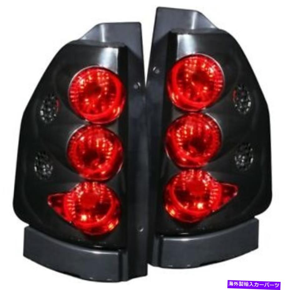 USテールライト Anzo 211093 2002-2008 GMCのエンホイ/エンビョイXLのためのTaillights黒のハロゲン電球 ANZO 211093 Taillights Black Halogen Bulbs For 2002-2008 GMC Envoy / Envoy XL【並行輸入品】
