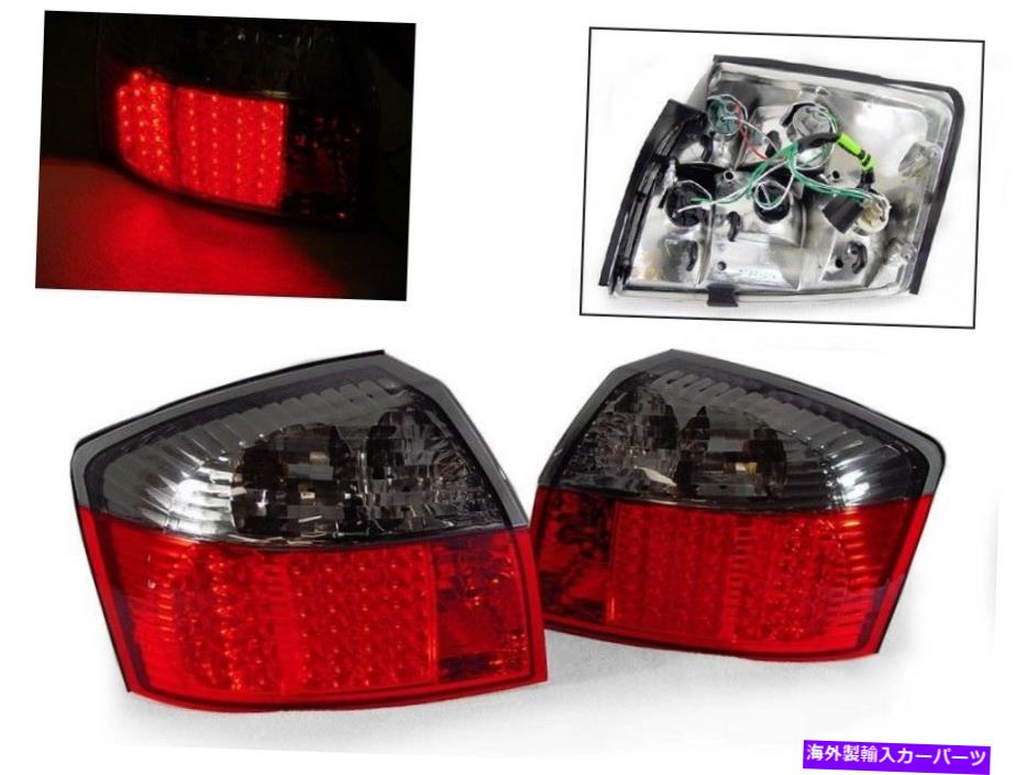 USテールライト 2002-2005 Audi A4 S4 B6 8E 4DセダンQuattroのためのレッドの赤い煙LEDテールライト DEPO Red Smoke LED Tail Lights For 2002-2005 Audi A4 S4 B6 8E 4D Sedan Quattro【並行輸入品】