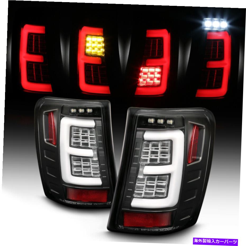 USテールライト 99-04ジープグランドチェロキーフルLED 3Dライトバーブラックテールブレーキ信号ランプ For 99-04 Jeep Grand Cherokee FULL LED 3D Light Bar Black Tail Brake Signal Lamp【並行輸入品】