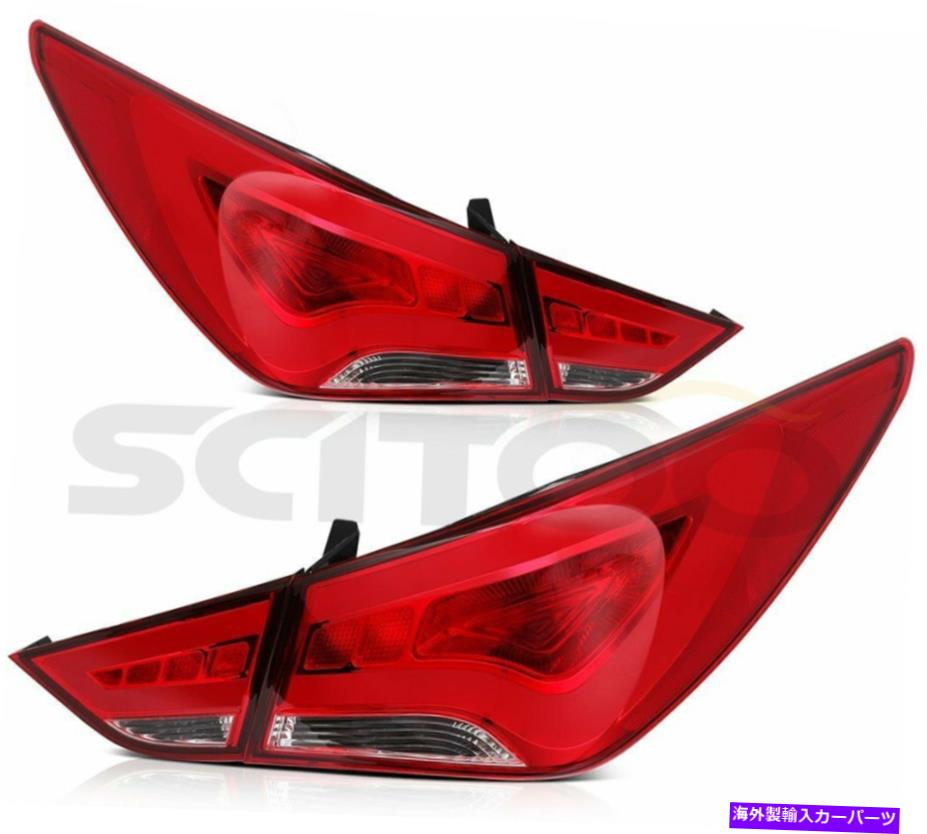 【楽天市場】USテールライト フィット20112014ヒュンダイソナタLEDリアブレーキテールライトレッドテールライトアセンブリ Fits