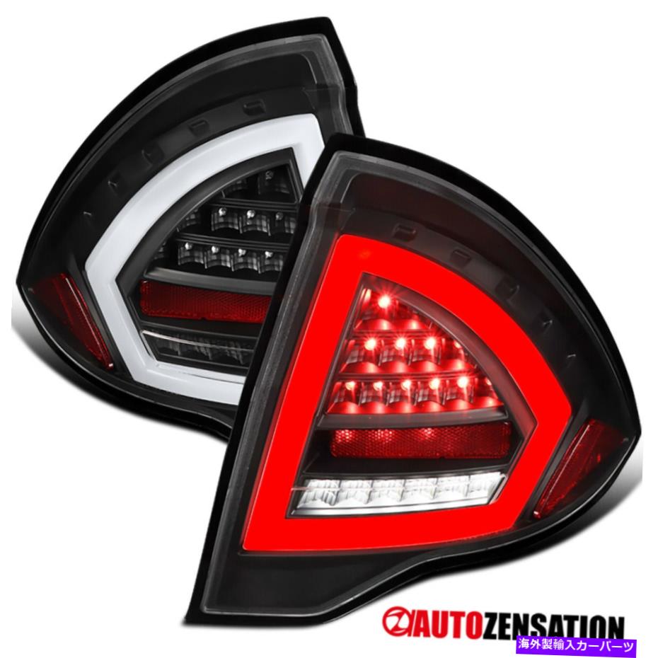 USテールライト Ford 2010-2012フュージョンブラックフルLEDテールライトランプDRLチューブバー For Ford 2010-2012 Fusion Black Full LED Tail Lights Lamps DRL Tube Bar【並行輸入品】