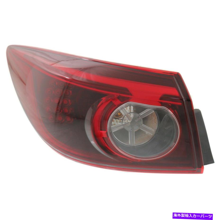 USテールライト 2014年マツダ3運転側の外側のカーパテールライト CAPA Tail Light For 2014 Mazda 3 Driver Side Outer【並行輸入品】