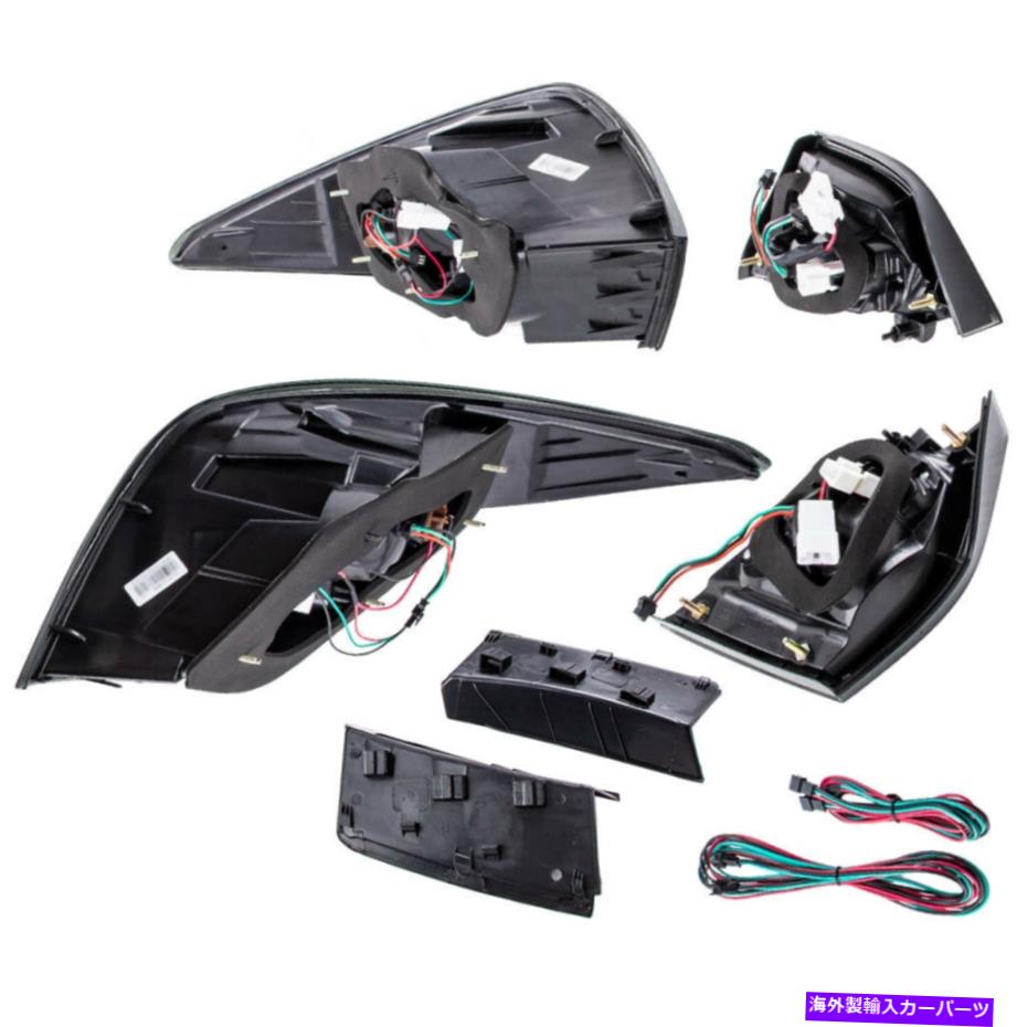 USテールライト Hyundai Sonataのための煙LEDテールライトリアブラックランプLH + RH 2011-2014 Smoke LED Tail Lights Rear Black Lamp LH + RH for Hyundai Sonata 2011-2014【並行輸入品】