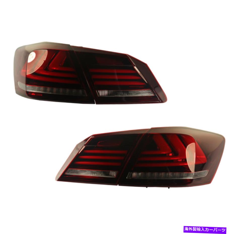 USテールライト 2013年 - 2015年のためのLEDブレーキ赤の煙4つのドアセダン Led Brake Red Smoke For 2013-2015 Honda Accord Tail Lights 4 Door Sedan【並行輸入品】