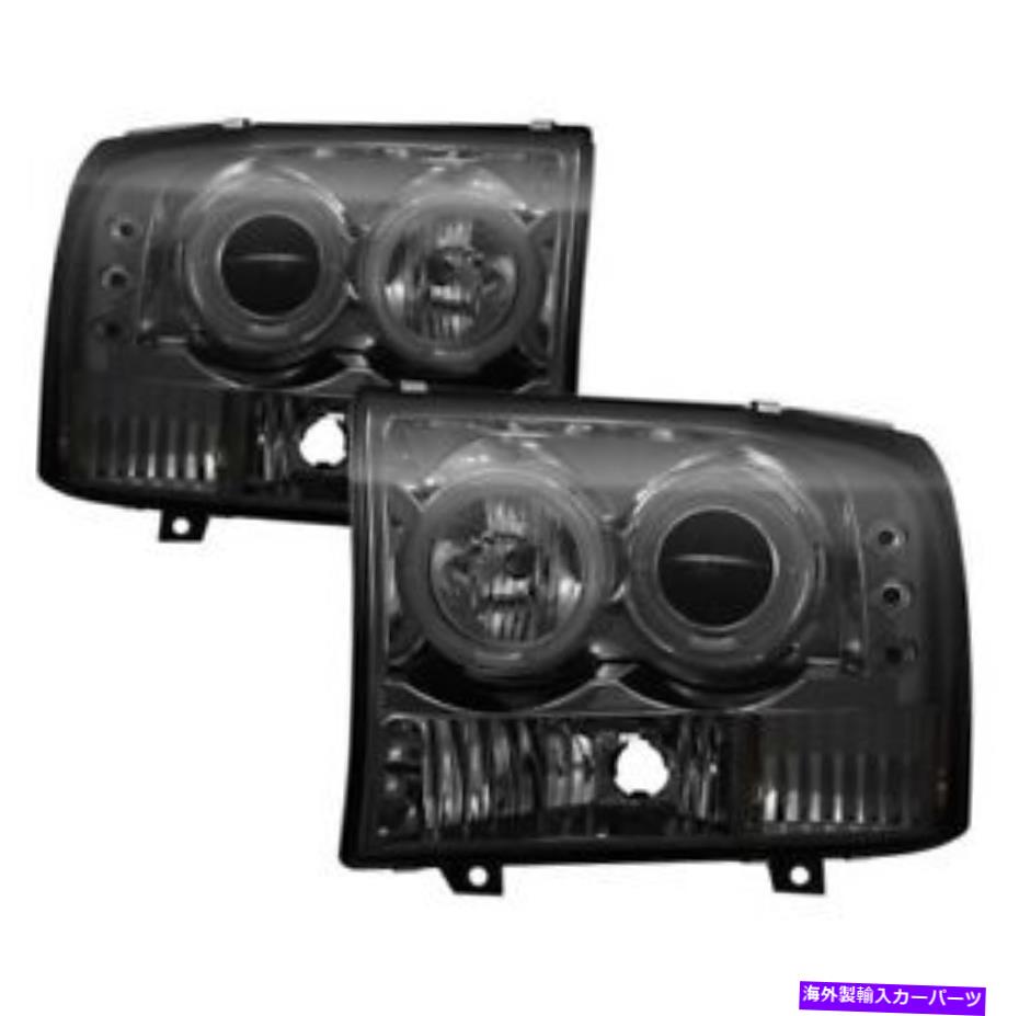USテールライト Spyder 5010353 Halo LEDプロジェクターヘッドライトブラック00-04エクスカーション2PC Spyder 5010353 Halo LED Projector Headlight Black For 00-04 Excursion 2pc NEW【並行輸入品】