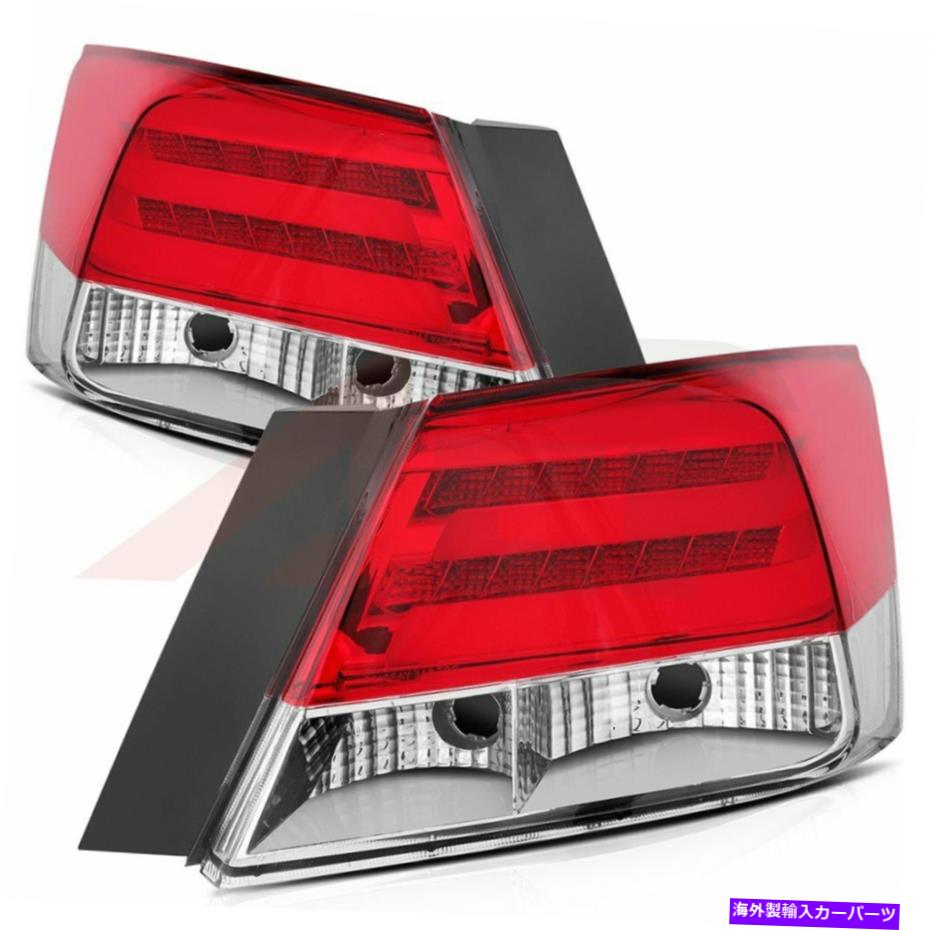 USテールライト 2008-2013ホンダアコード4ドアセダンペアDRL LEDテールライト赤色目ライト For 2008-2013 Honda Accord 4 Door Sedan Pair DRL LED Taillights Red Tinted Light【並行輸入品】