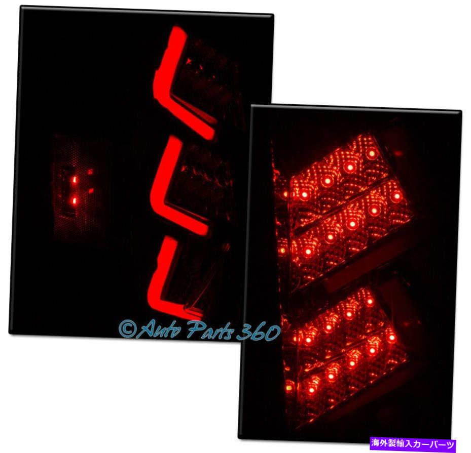 USテールライト 14-17 GMCシエラ1500/15 + 2500 3500 HD LEDテールブレーキライトランプ光沢のある黒 14-17 GMC SIERRA 1500/15+ 2500 3500 HD LED TAIL BRAKE LIGHTS LAMPS GLOSSY BLACK【並行輸入品】