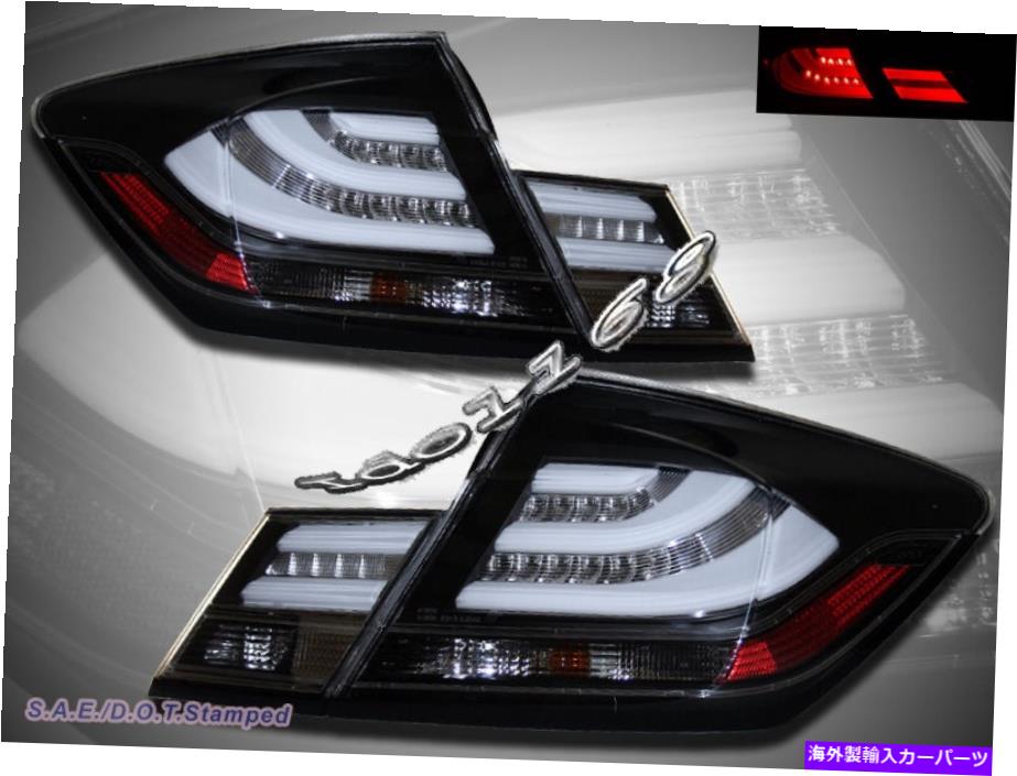 USテールライト 2013年から2015年の黒いLEDテールライトに合うHonda Civic 4Door Sedan Fit For Black LED Tail Lights for 2013-2015 Honda Civic 4Door Sedan【並行輸入品】