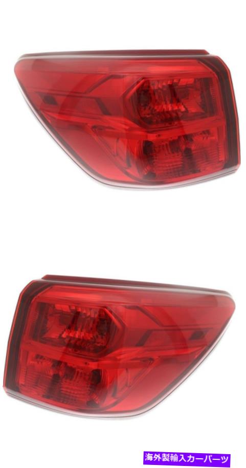USテールライト 金曜日のPathfinder 2017-2019 Taillightsテールライトリアランプw /球根のペア FIT NISSAN PATHFINDER 2017-2019 TAILLIGHTS TAIL LIGHTS REAR LAMPS W/BULBS PAIR【並行輸入品】