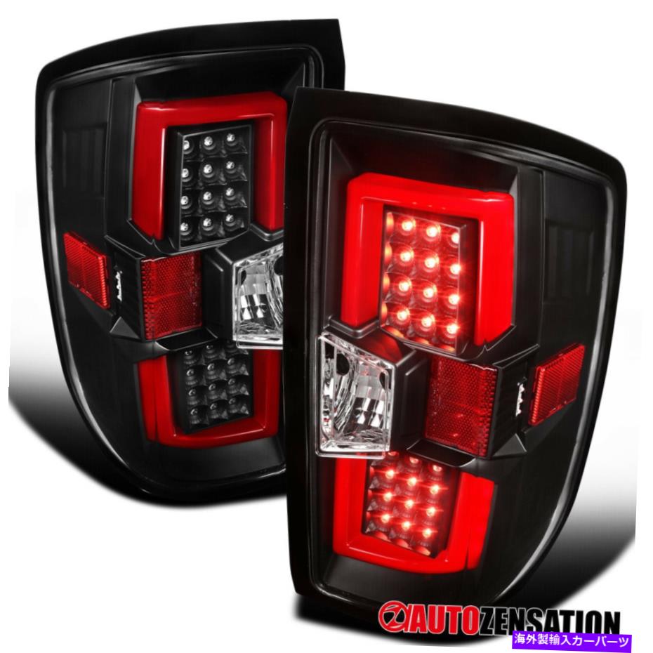 USテールライト 2014-2019 Chevy Silverado GMCシエラブラックテールライト+赤色LEDバー14-17 For 2014-2019 Chevy Silverado GMC Sierra Black Tail Lights+Red LED Bar 14-17【並行輸入品】