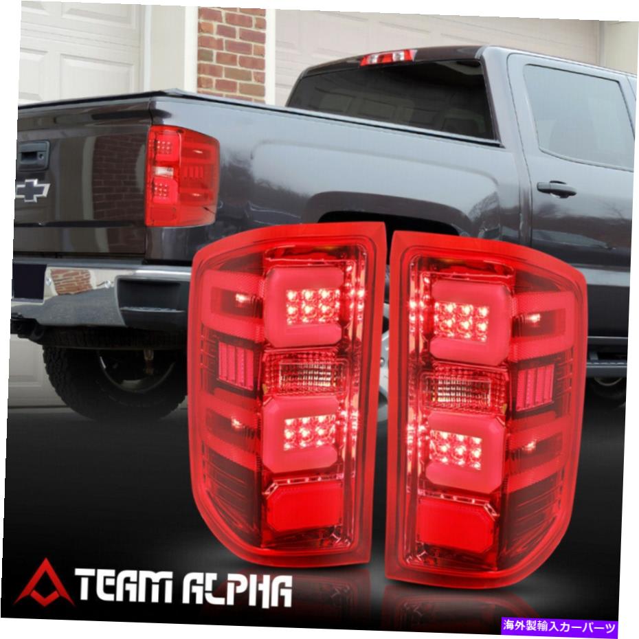 USテールライト フィット2014-2019 Silverado / Sierra {LED Red C-Bar} Chrome / Red Brake Lampテールライト Fits 2014-2019 Silverado/Sierra {LED RED C-BAR} Chrome/Red Brake Lamp Tail Light【並行輸入品】