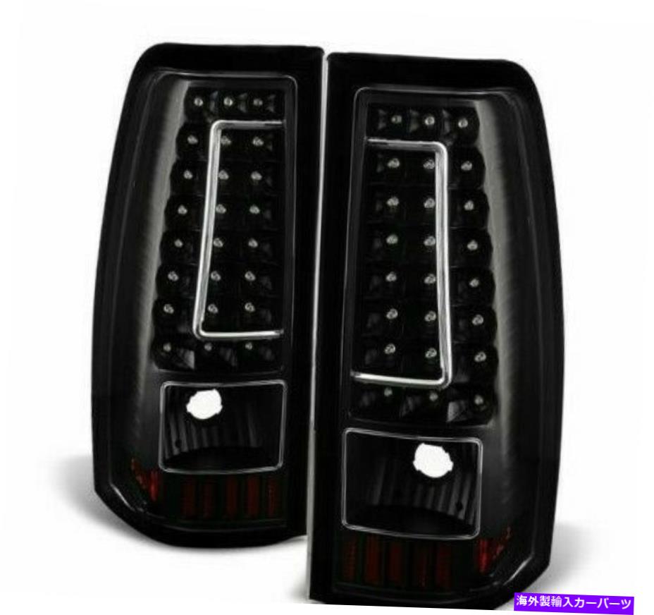 USテールライト 2003年から2006年のシボレーSilverado1500 / 2500/3500黒LEDテールブレーキライトRH + LH For 2003-2006 Chevy Silverado1500/2500/3500 Black LED Tail Brake Lights RH+LH【並行輸入品】