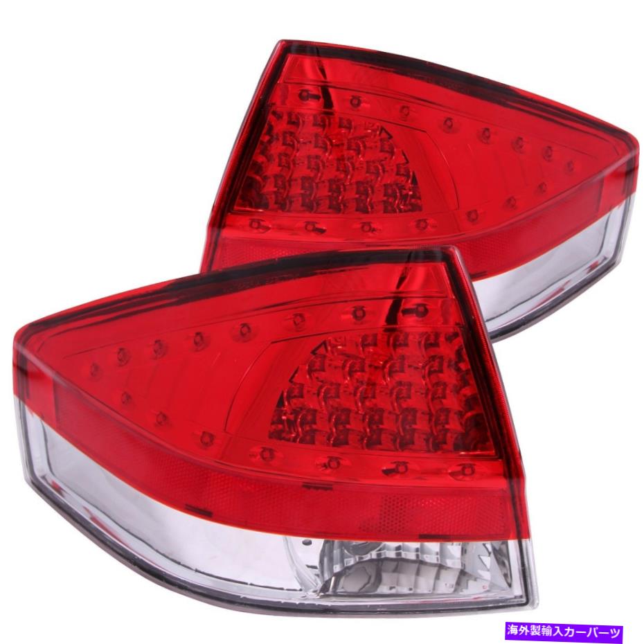USテールライト フィット08-10フォードフォーカステールライト左右ペアW /赤&クリアレンズ Fits 08-10 Ford Focus Tail Lights Left & Right Pair w/ Red & Clear Lens【並行輸入品】