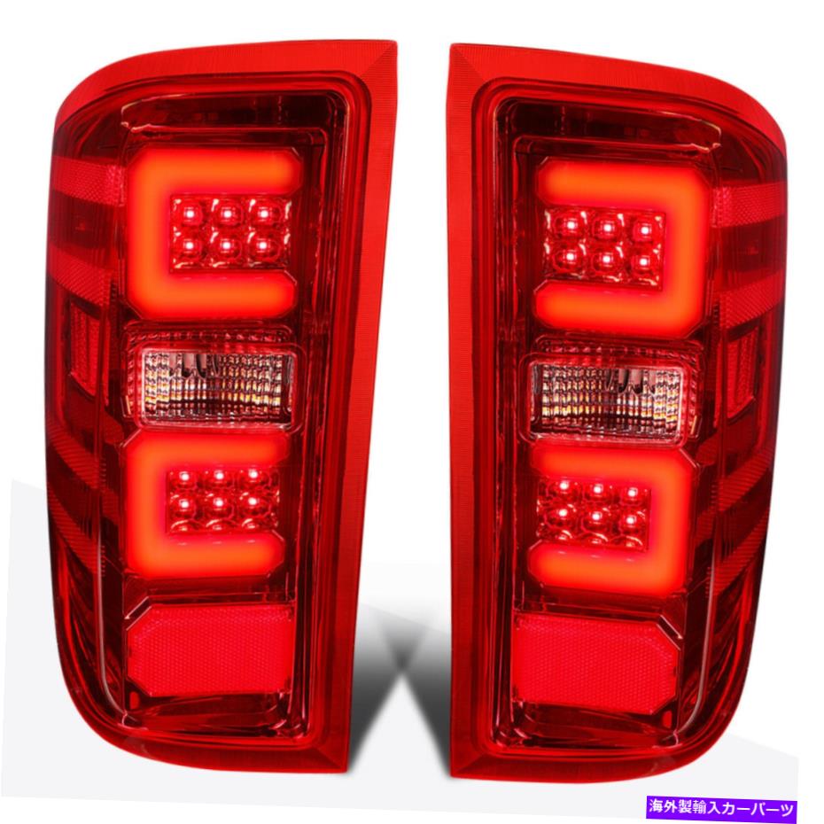 USテールライト 14-19のシボリーSilverado / GMCシエラレッド3D LEDバーテールライトブレーキランプレッド For 14-19 Chevy Silverado/GMC Sierra Red 3D LED Bar Tail Light Brake Lamp Red【並行輸入品】