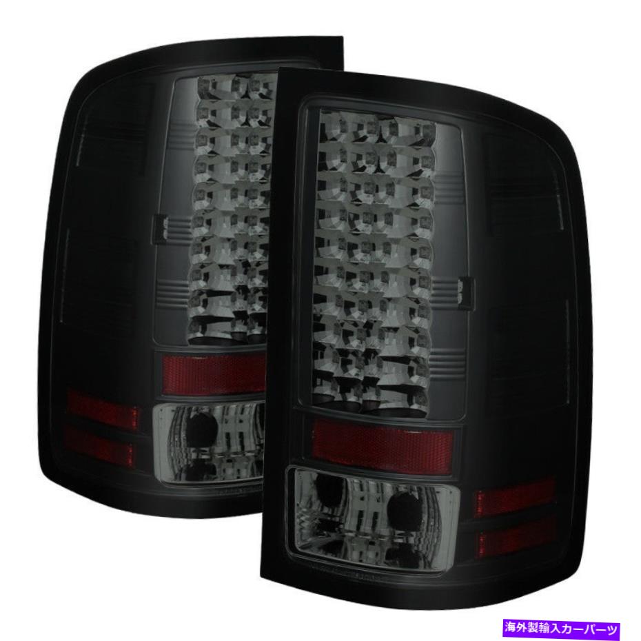 USテールライト GMC 07-13シエラ1500 / 2500HD / 3500HDブラックスモークLEDリアテールライトブレーキランプ GMC 07-13 Sierra 1500/2500HD/3500HD Black Smoke LED Rear Tail Lights Brake Lamp【並行輸入品】