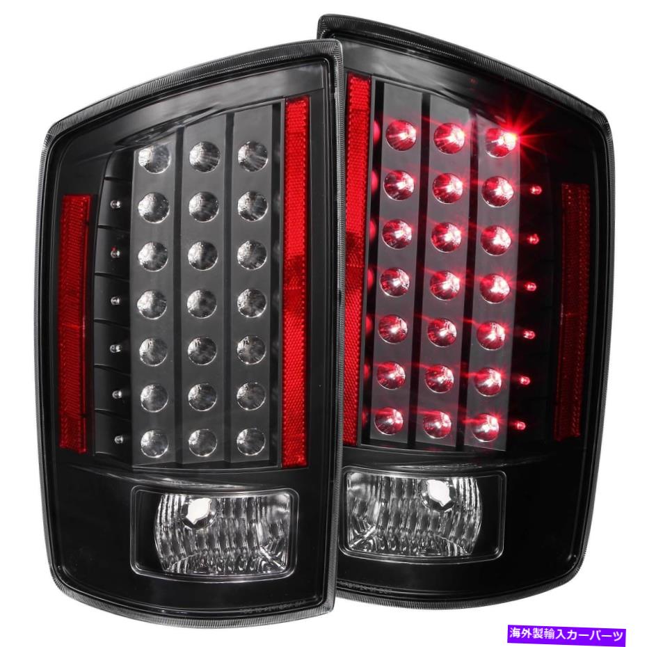 USテールライト ドッジRAM 1500 2500 3500テールライト左右ペアクリアレンズ＆ブラック Fits Dodge Ram 1500 2500 3500 Tail Lights Left & Right Pair Clear Lens & Black【並行輸入品】