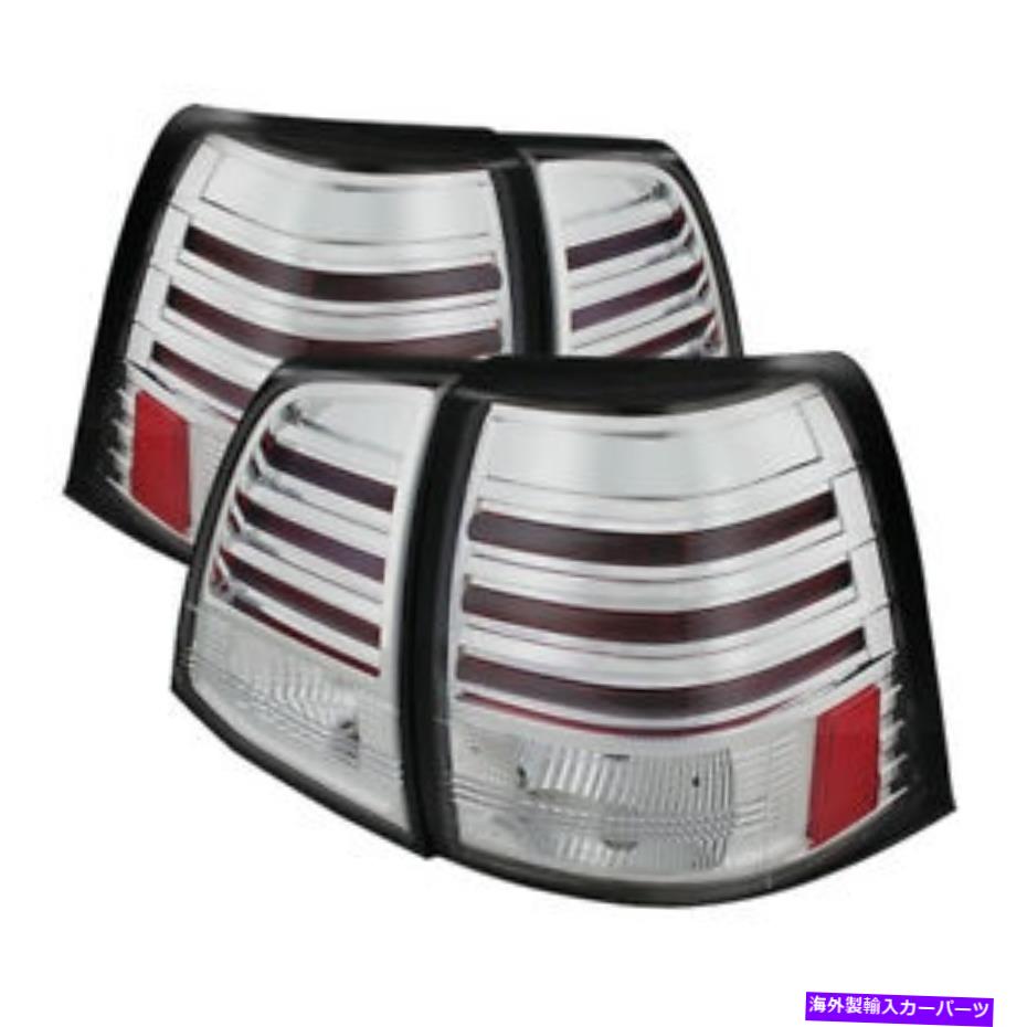 USテールライト トヨタ08-11ランドクルーザークロームLEDリアテールライトランプセットベーススポーツ Toyota 08-11 Land Cruiser Chrome LED Rear Tail Lights Lamp Set Base Sport【並行輸入品】