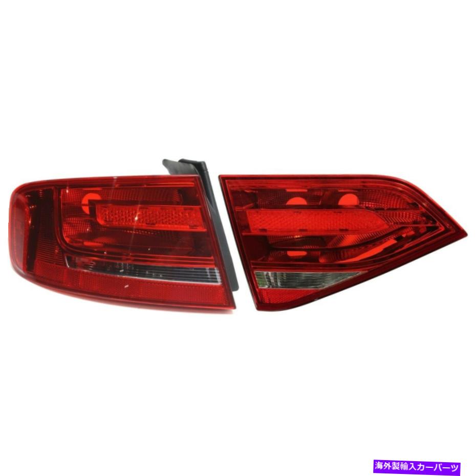 USテールライト アウディペアのためのドライバーLHセダンの中の2テールライトランプのセット Set of 2 Tail Lights Lamps Left Hand Side Inside Driver LH Sedan for Audi Pair【並行輸入品】