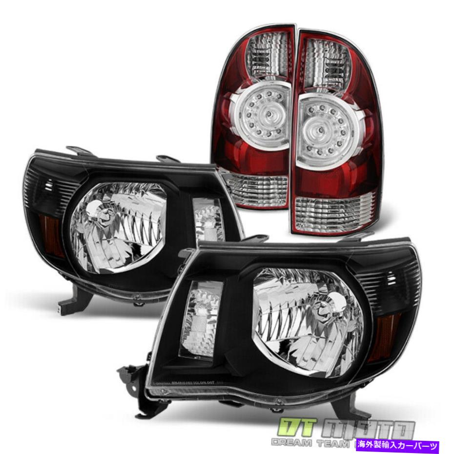 USテールライト 2009-2011トヨタタコマトラックBLKヘッドライト+リアブレーキテールランプペアセット For 2009-2011 Toyota Tacoma Truck BLK Headlights+Rear Brake Tail Lamps Pair Set【並行輸入品】｜Us Custom Parts Shop USDM