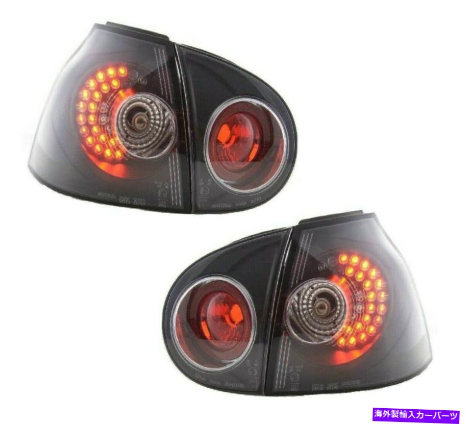 USテールライト FITS 2006-2009フォルクスワーゲンVW MK5ゴルフGTIウサギLEDテールブレーキライトブラック Fits 2006-2009 Volkswagen VW MK5 Golf GTI Rabbit LED Tail Brake Lights Black【並行輸入品】 58,084円