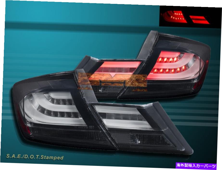 USテールライト 13-15 Honda Civic 4DR Sedan Black L.E.Dテールライト4個 Fit For 13-15 Honda Civic 4dr Sedan Black L.E.D Tail lights 4 PCS【並行輸入品】