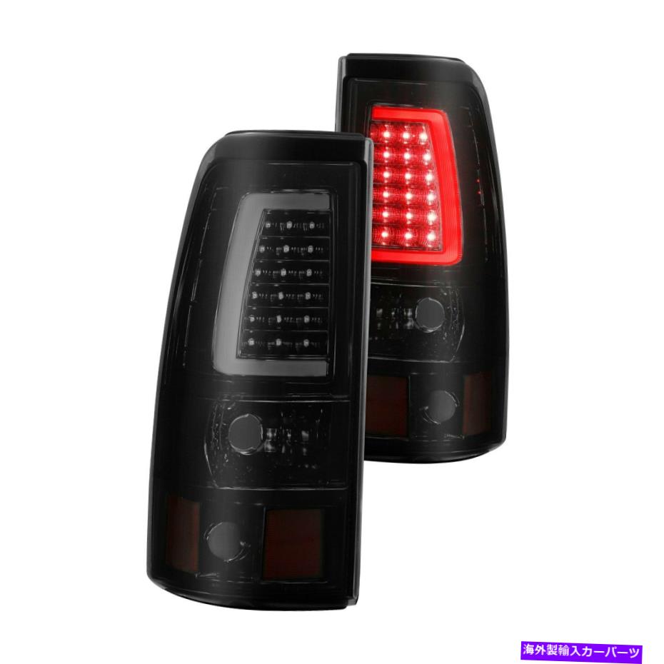 USテールライト Chevy Silverado 1500クラシック07 CGブラック/スモークファイバーLEDテールライト For Chevy Silverado 1500 Classic 07 CG Black/Smoke Fiber Optic LED Tail Lights【並行輸入品】