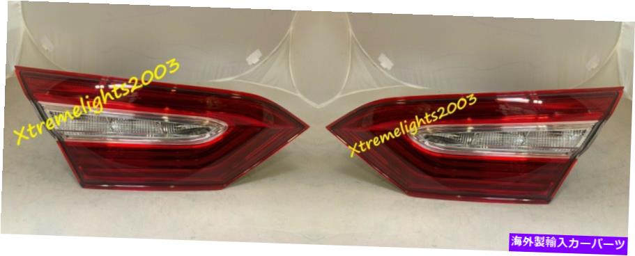 USテールライト Toyota Camry 2018-2019 XLE LEDインナーテールライト後部トランクランプペア FIT TOYOTA CAMRY 2018-2019 XLE LED INNER TAIL LIGHTS REAR TRUNK LAMPS PAIR【並行輸入品】