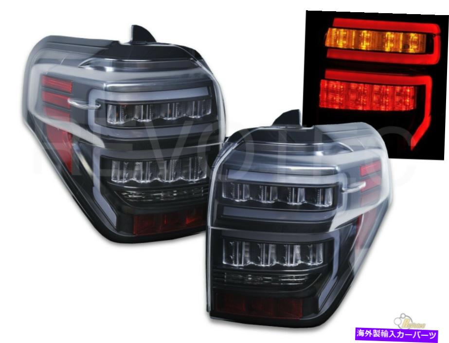 USテールライト トヨタ2014-2020のための黒いLEDテールライト4runner RH + LH Black LED Tail Lights For Toyota 2014-2020 4Runner RH + LH【並行輸入品】