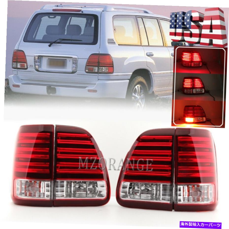 USテールライト Lexus LX470 2003 2004 2005 LEDブレーキランプストップのための左+右側のテールライト Left+Right Rear Tail Light For Lexus LX470 2003 2004 2005 LED Brake Lamp Stop【並行輸入品】