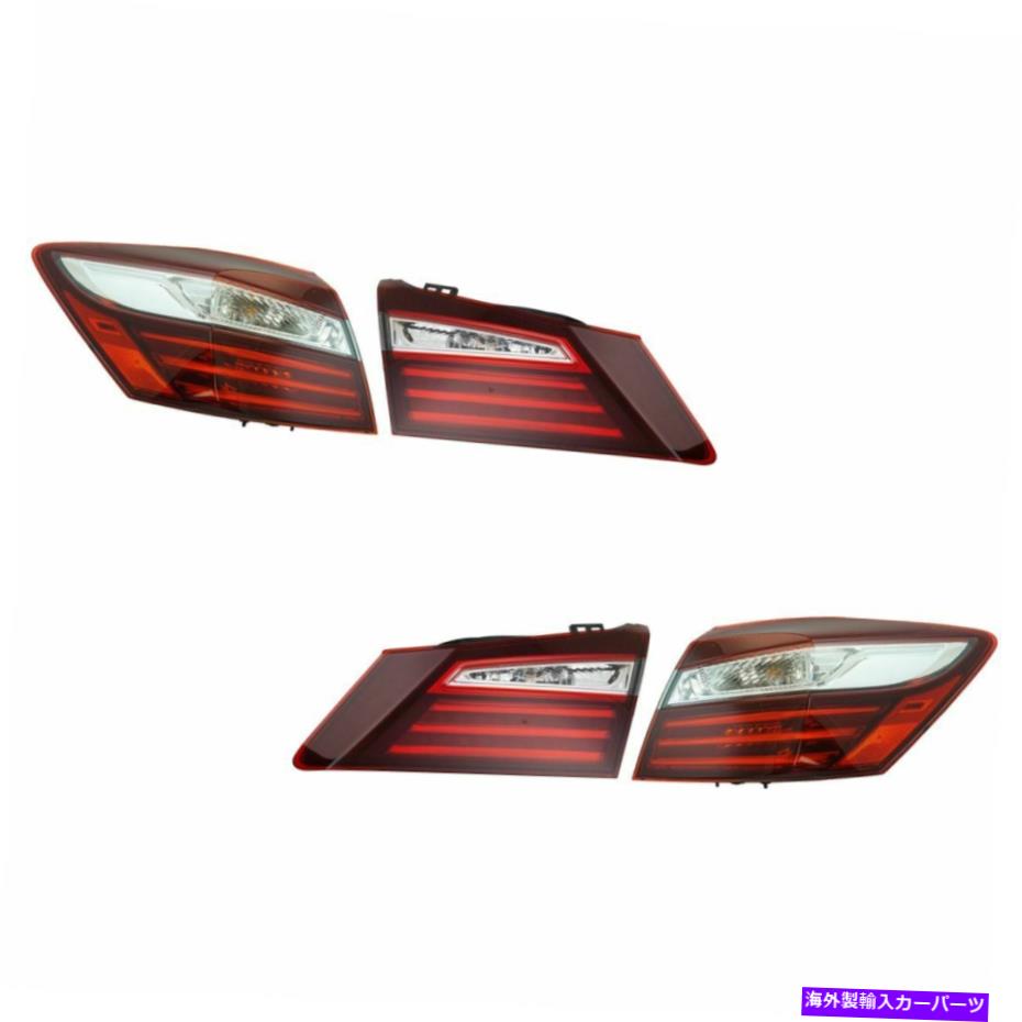 USテールライト リアテールライトランプアセンブリインナー＆アウターセットのホンダアコードセダン新品 Rear Tail Light Lamp Assembly Inner & Outer Set of for Honda Accord Sedan New【並行輸入品】