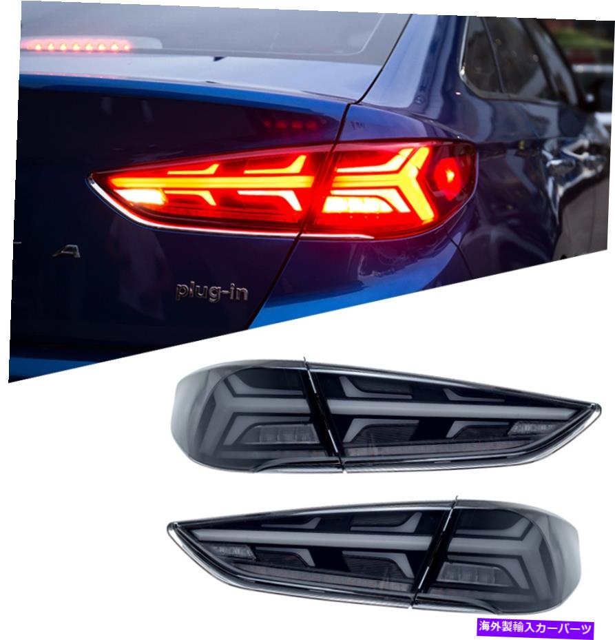 USテールライト FIT HYUNDAI SONATA 9TH 2017-2019 LEDスモークリアテールライトブレーキアセンブリ Fit Hyundai Sonata 9th 2017-2019 LED Smoke Rear Tail Light Brake Assembly【並行輸入品】