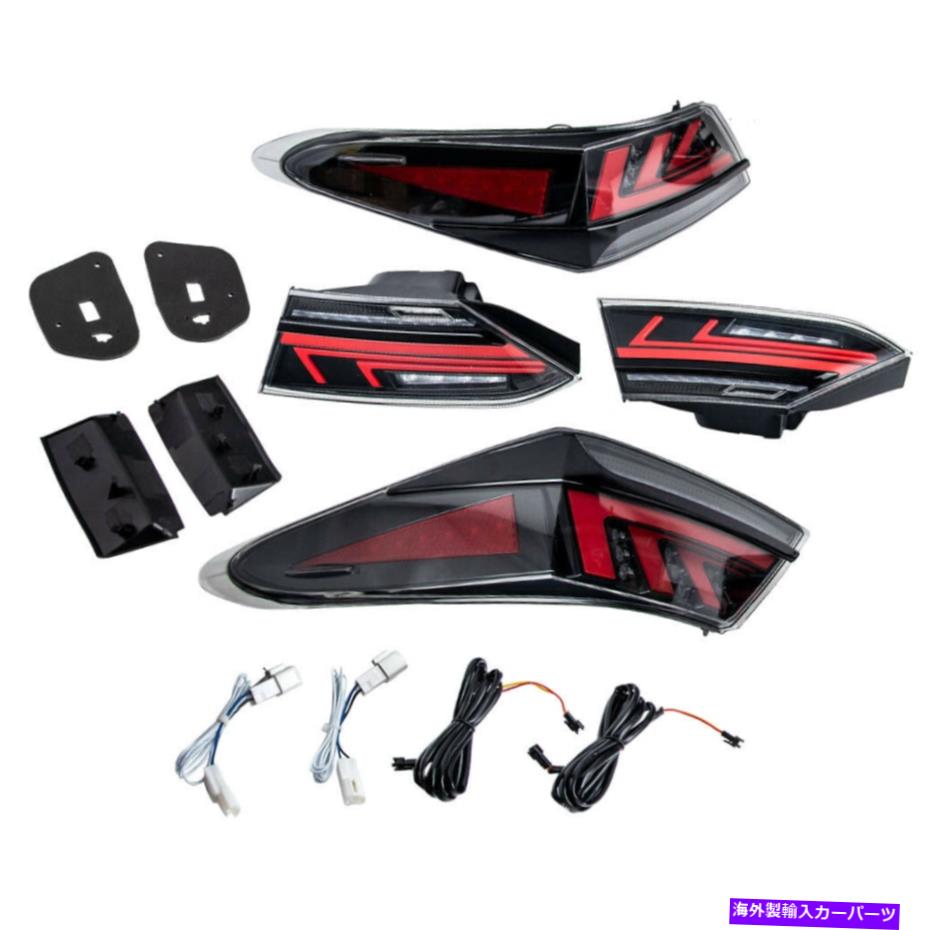 USテールライト ペアテールライトランプ煙LEDリアランプアセンブリ用トヨタカムリ2018 19 20 Pair Tail Light Lamp Smoke LED Rear Lamps Assembly For Toyota Camry 2018 19 20【並行輸入品】