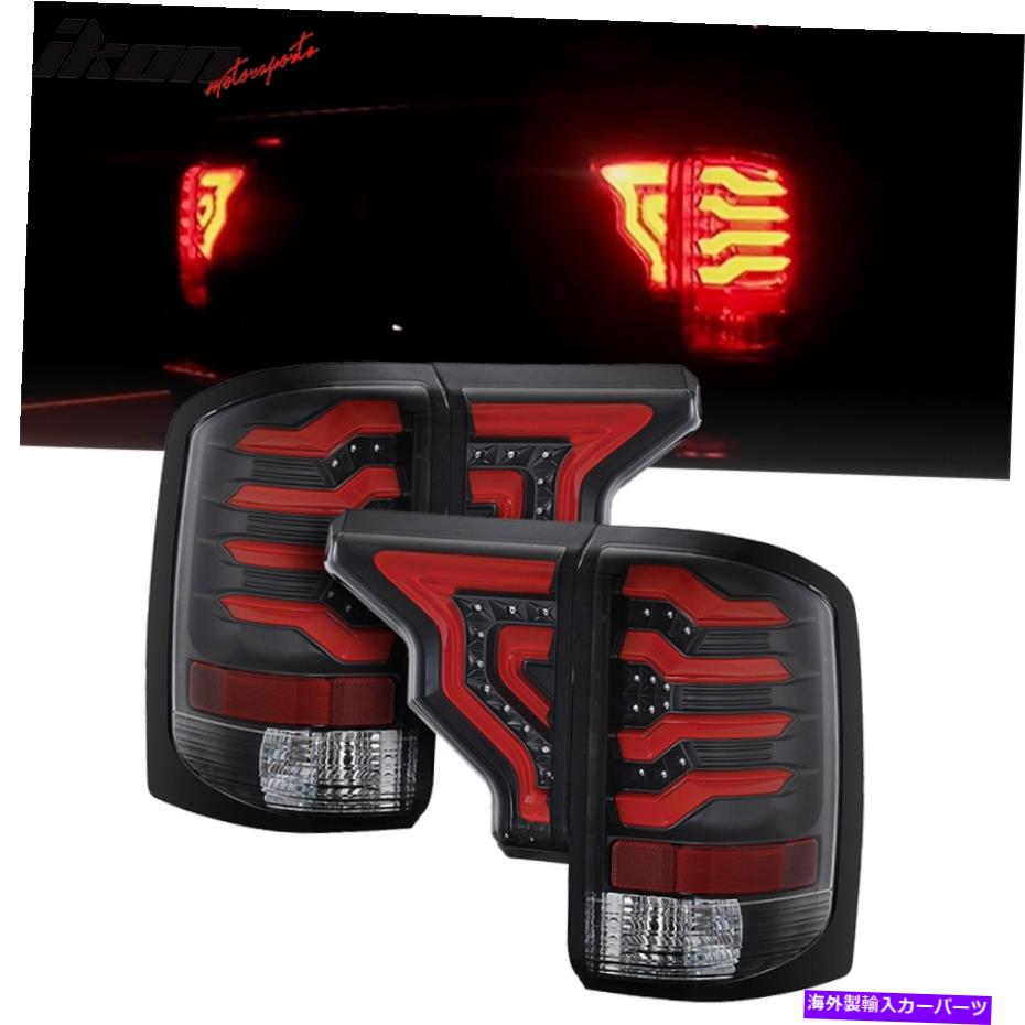 USテールライト フィット14-19 GMC Sierra 1500 2500 HD 3500 HD LEDテールライトランプレッドライトバー Fits 14-19 GMC Sierra 1500 2500 HD 3500 HD LED Tail Lights Lamps Red Light Bar【並行輸入品】