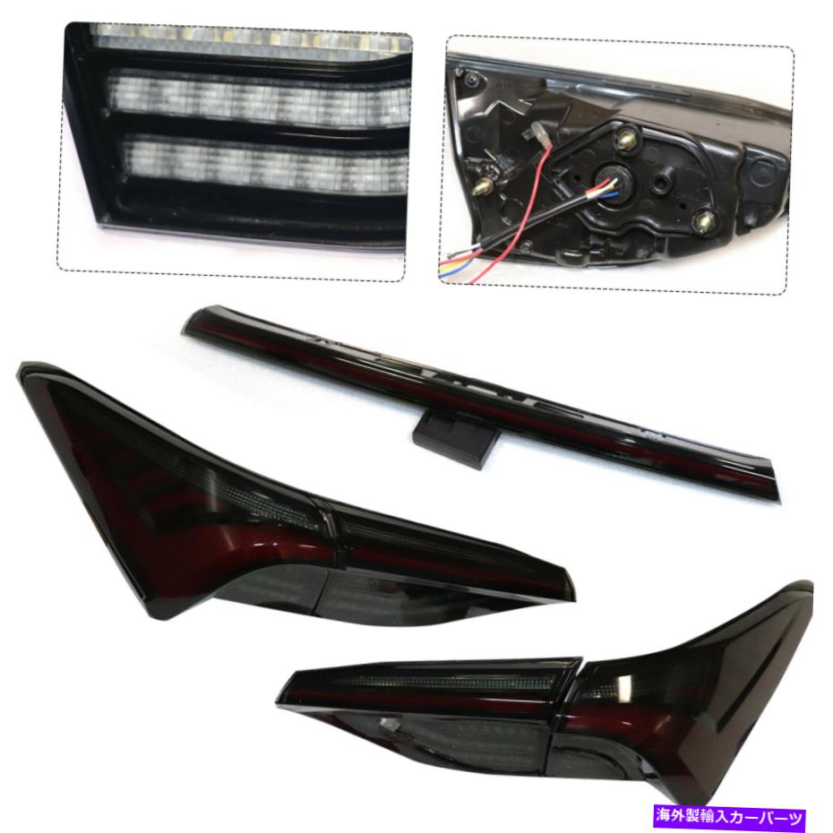 USテールライト TOYOTA AVALON 2019-2020すべてのLEDテールライトアセンブリスモークリアランプNEW Fits Toyota Avalon 2019-2020 All LED Tail Lights Assembly Smoke Rear Lamps NEW【並行輸入品】